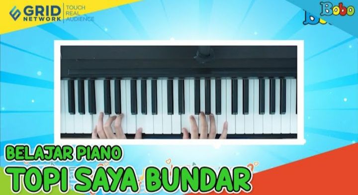 Piano Topi Saya Bundar Yuk, Belajar Lagu Anak Indonesia, Topi Saya Bundar Menggunakan Piano, Simak Caranya di Video Ini - Bobo