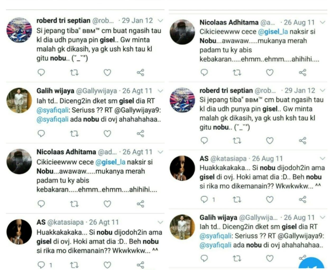bukti kedekatan gisel dan nobu di ovj