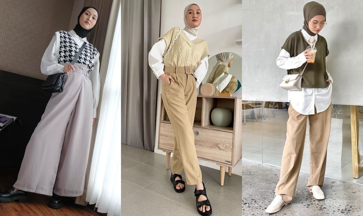 Tren Hijab 2021 Inspirasi Padu Padan Vest Korea Untuk Hijabers dari  Selebgram yang Bisa Kamu Tiru  Semua Halaman  Stylo