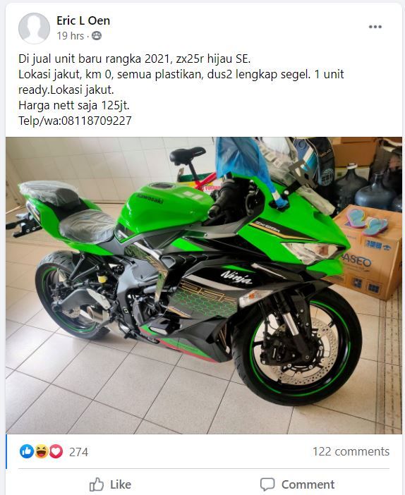 Penjualan zx25r deals