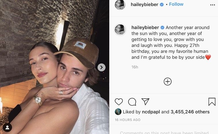 Justin Bieber Menginjak Umur 27 Tahun Begini Ucapan Romantis Hailey Bieber Untuk Sang Suami Kamu Adalah Manusia Favoritku