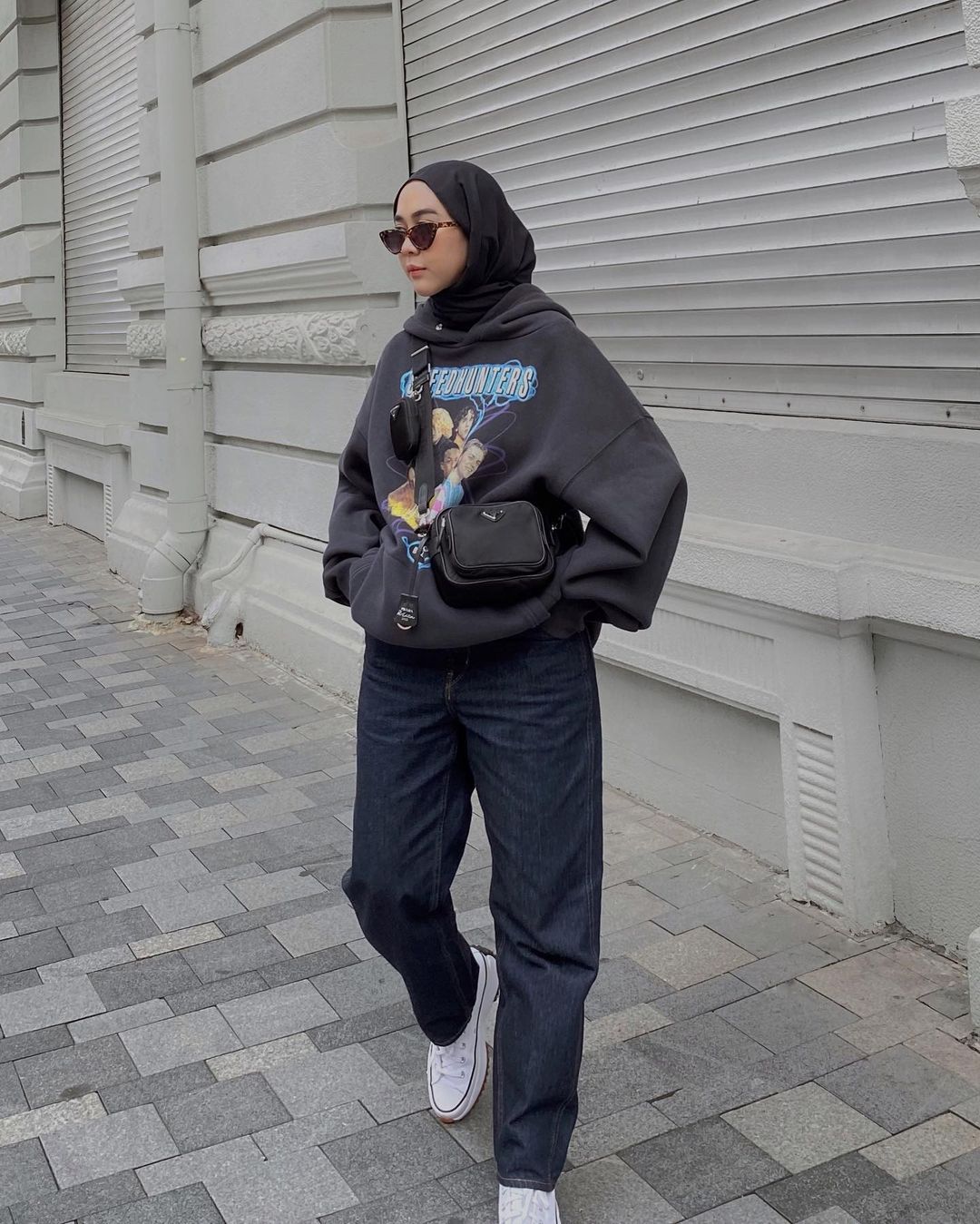 Ootd baggy pants hijab cheap