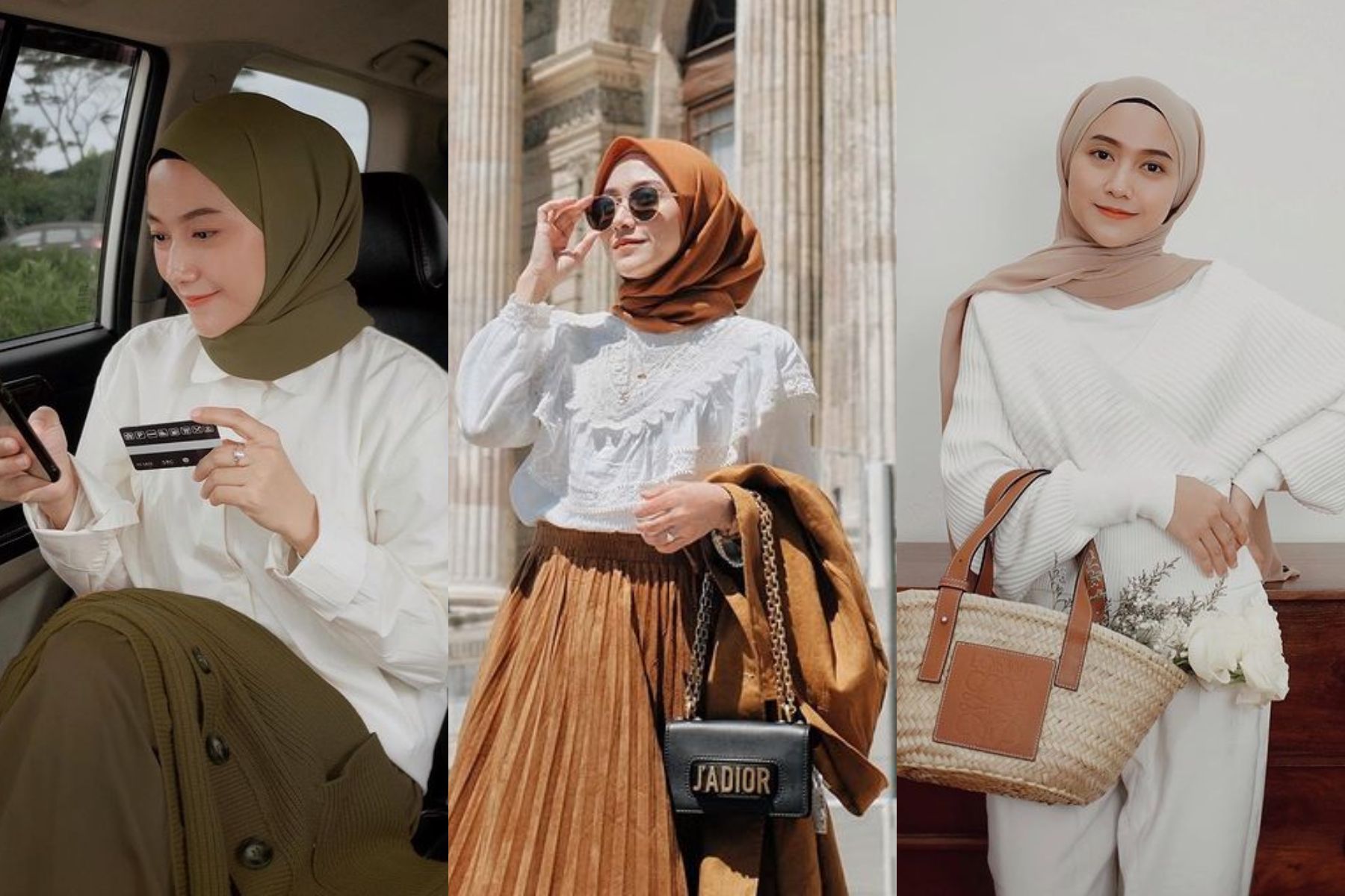 Baju putih celana hitam jilbab warna apa