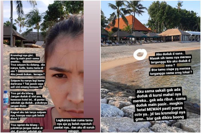 Mentang Mentang Bukan Tamu Hotel Ibu Dan Anak Di Bali Ini Langsung Diusir Satpam Saat Numpang Duduk Di Pantai Videonya Yang Viral Di Jagad Maya Buat Netizen Geram