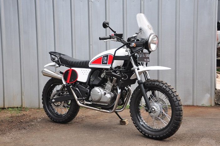 Modifikasi Motor Suzuki Inazuma Rombak Total Jadi Motor Adventure