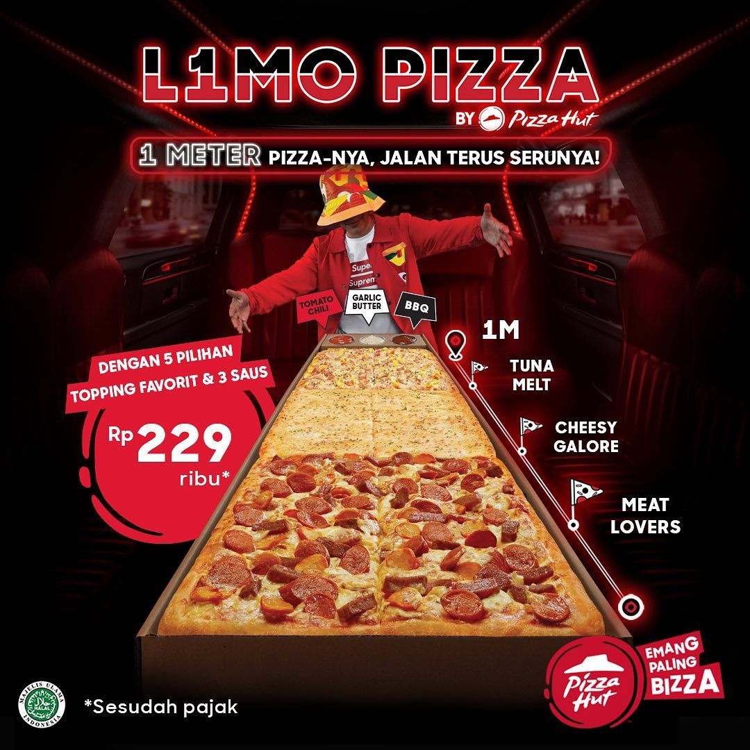 Menu Limo Pizza, Nikmati Sensasi Makan Pizza 1 Meter dari Pizza Hut - Semua  Halaman - Cerdas Belanja