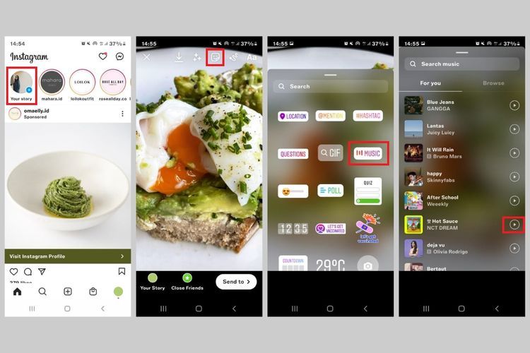 Cara membuat Instagram music