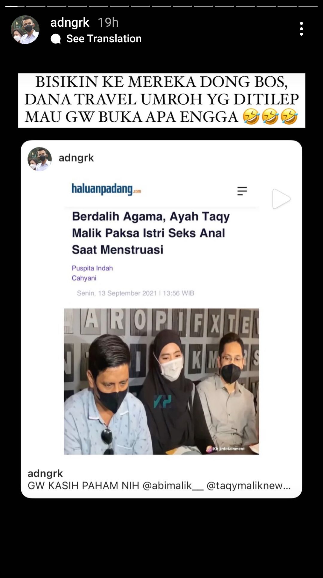 Heboh sang Ayah Dituduh Paksa Istri Siri Lakukan Seks Anal hingga Cedera,  Taqy Malik Kini Disebut Gelapkan Uang Travel Umrah