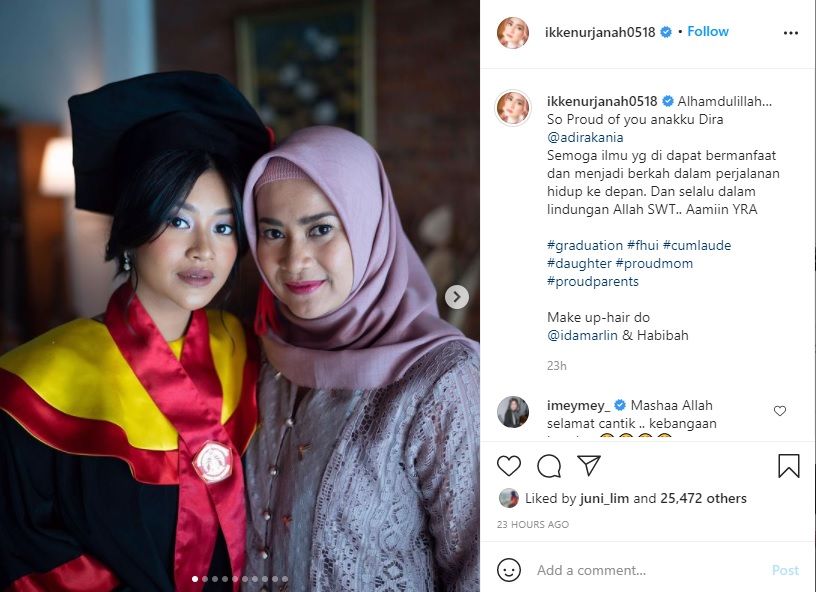 Pintar Dan Cantik Ini Arti Nama Siti Adira Kania Anak Ikke Nurjanah Dan Aldi Bragi Yang Raih Ipk Tertinggi Fhui