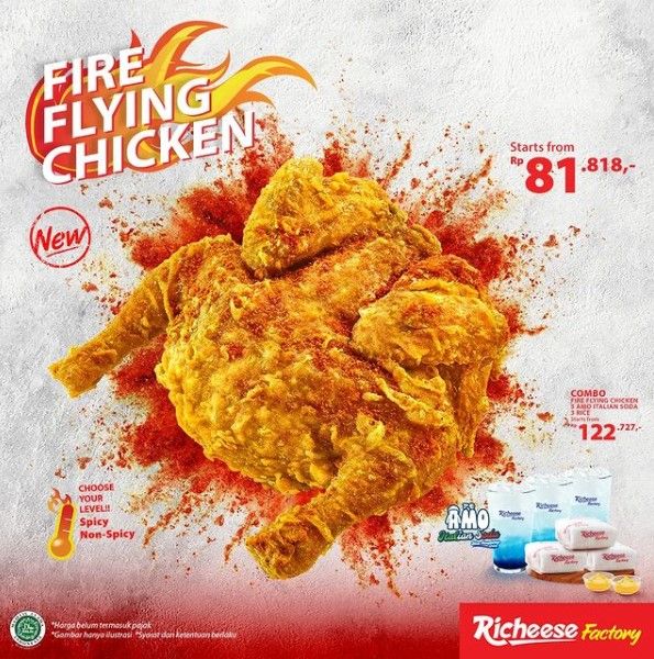 Harga fire flying chicken richeese