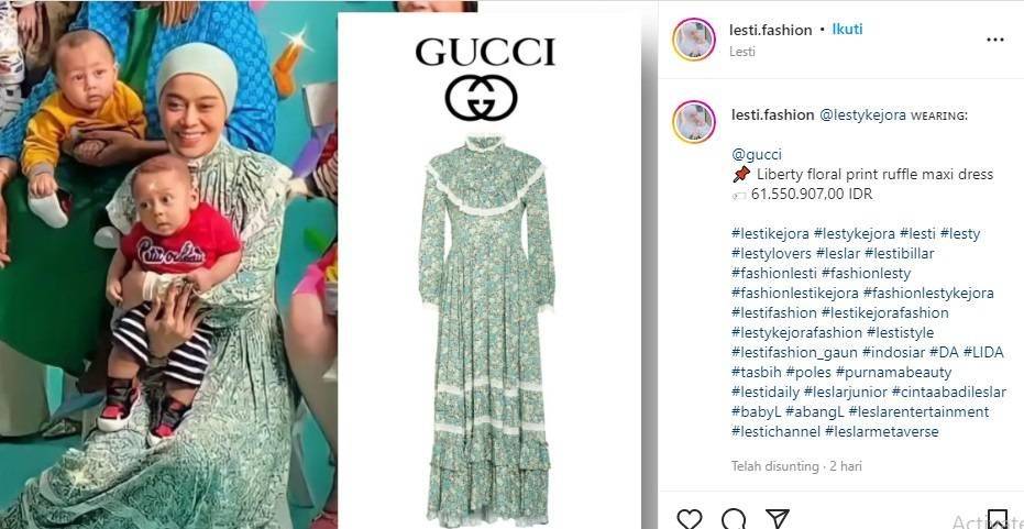 Penampakan dress hijau Lesty Kejora yang dibilang mirip Taylor Swift