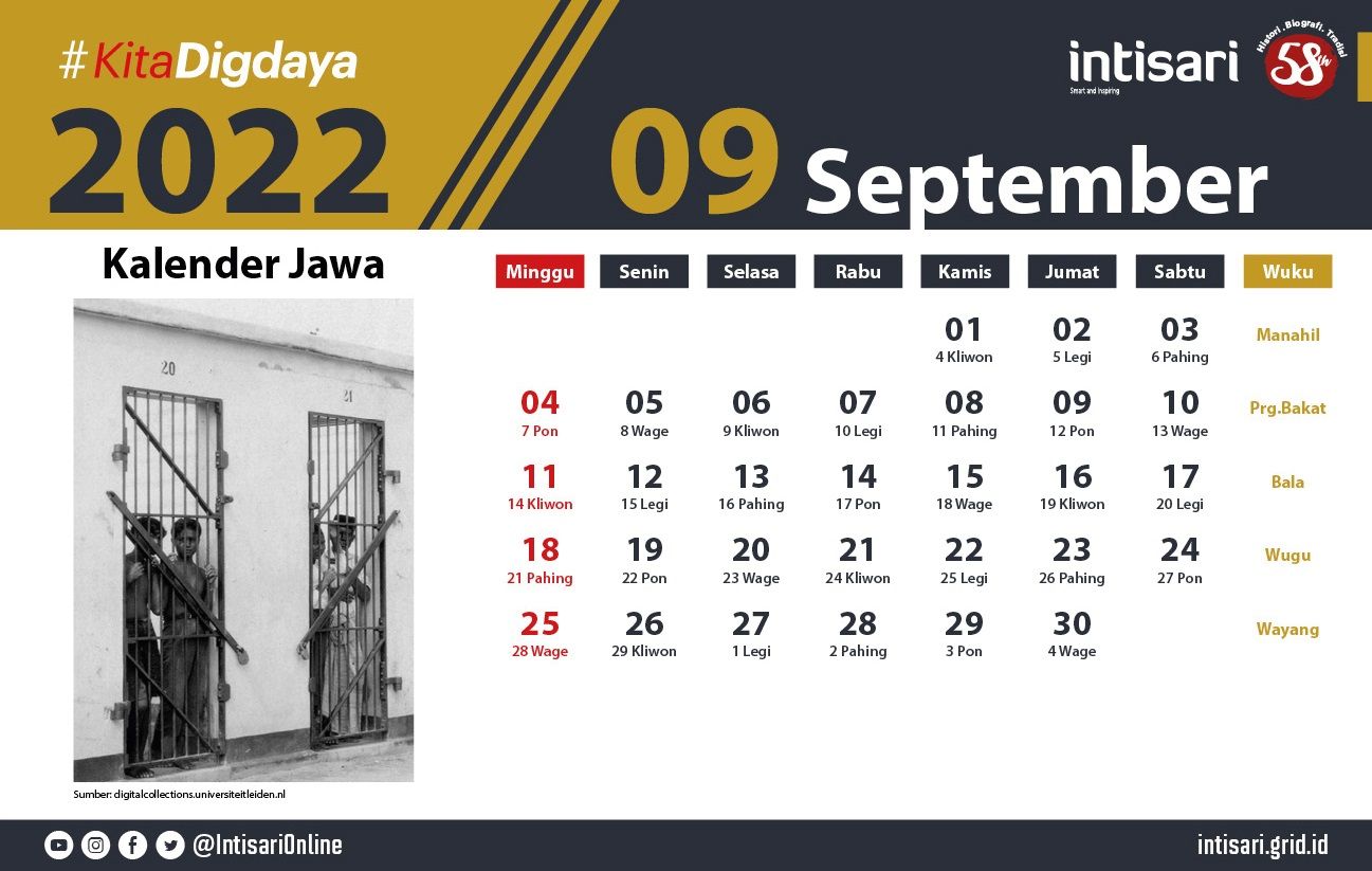 Daftar lengkap kalender september 2022 ada hari peringatan nasional