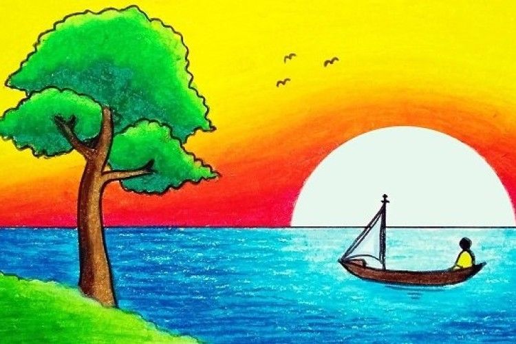 21 Contoh Gambar Pemandangan Alam yang Mudah Ditiru, Indah! - Halaman 3