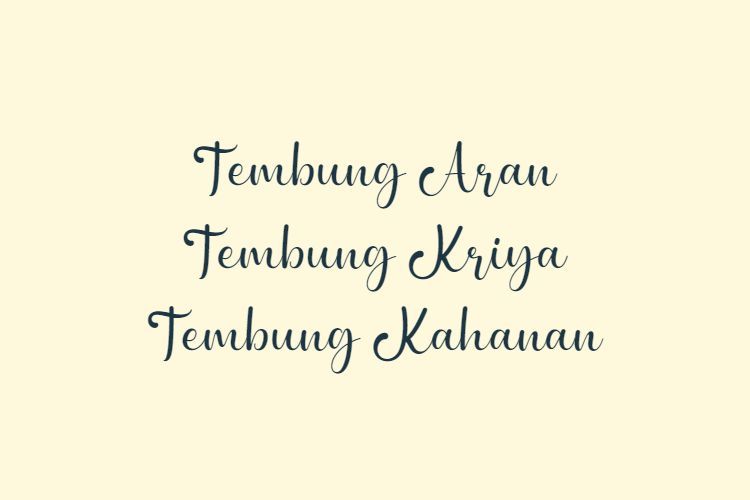 30 Contoh Tembung Aran, Tembung Kriya, dan Tembung Kahanan - Semua Halaman - Adjar