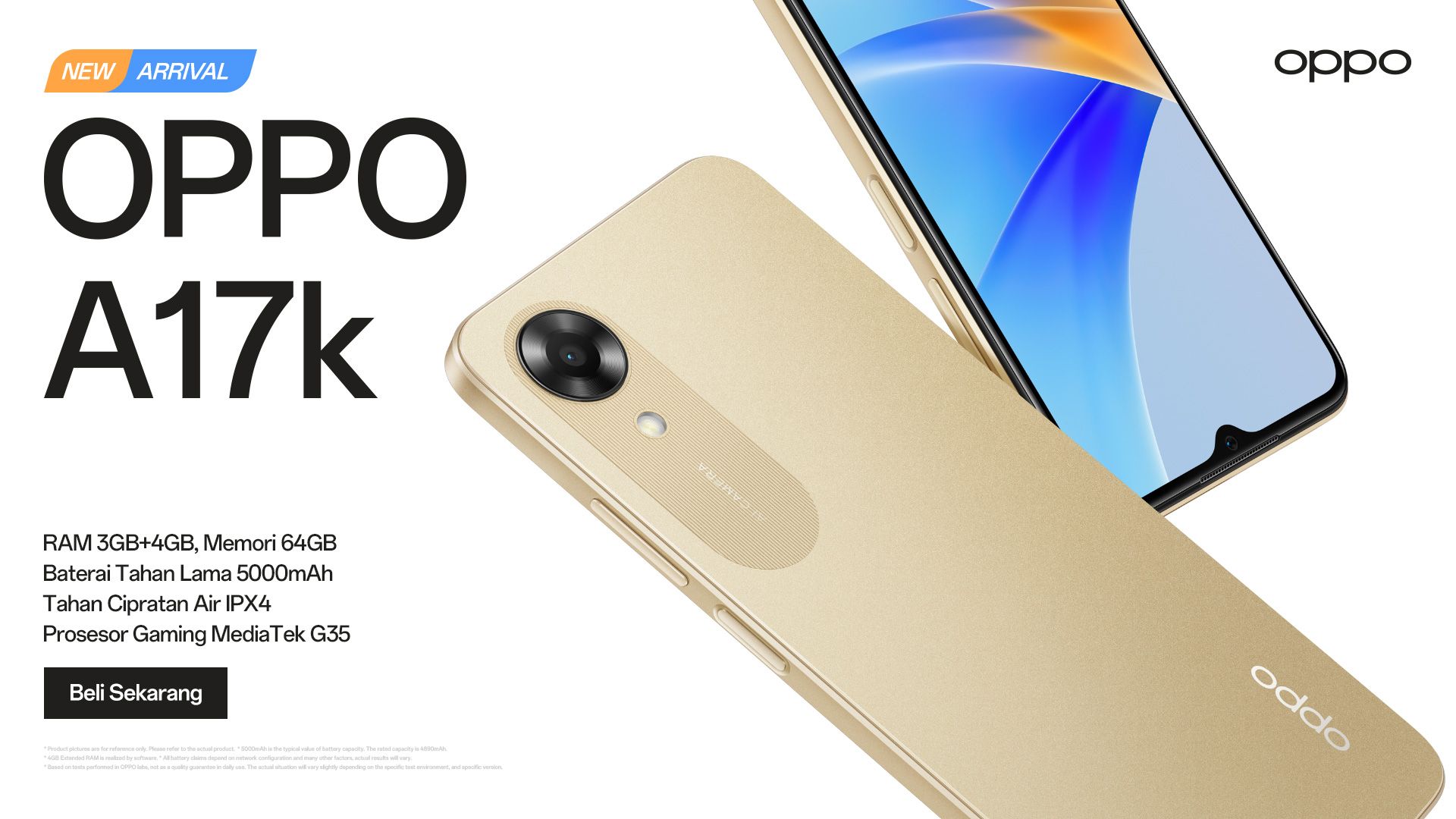 Harga Dan Spesifikasi Oppo A17k, Smartphone Murah Dengan Desain Stylish  Laptophia