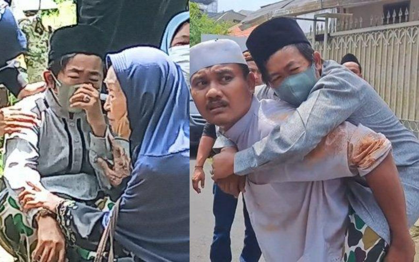 Adul Terkulai Lemas Pasca Pemakaman Ibunda, Tangisnya Pecah sampai Harus Dibopong Kerabat, Niat Umroh Bersama Batal