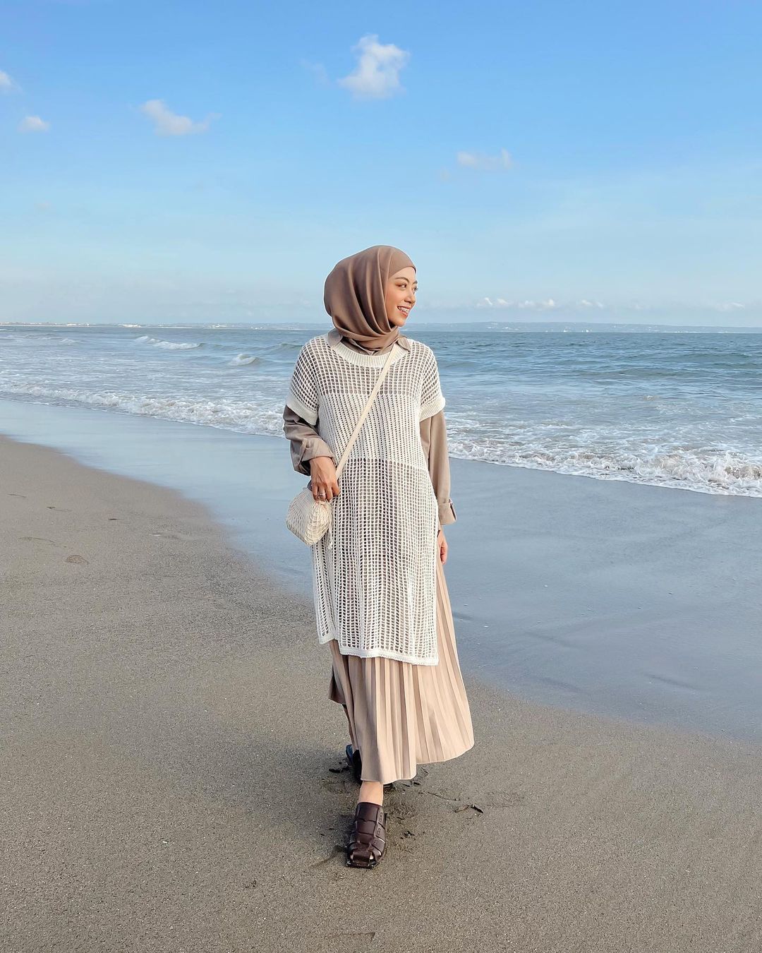 Dress 2025 pantai hijab