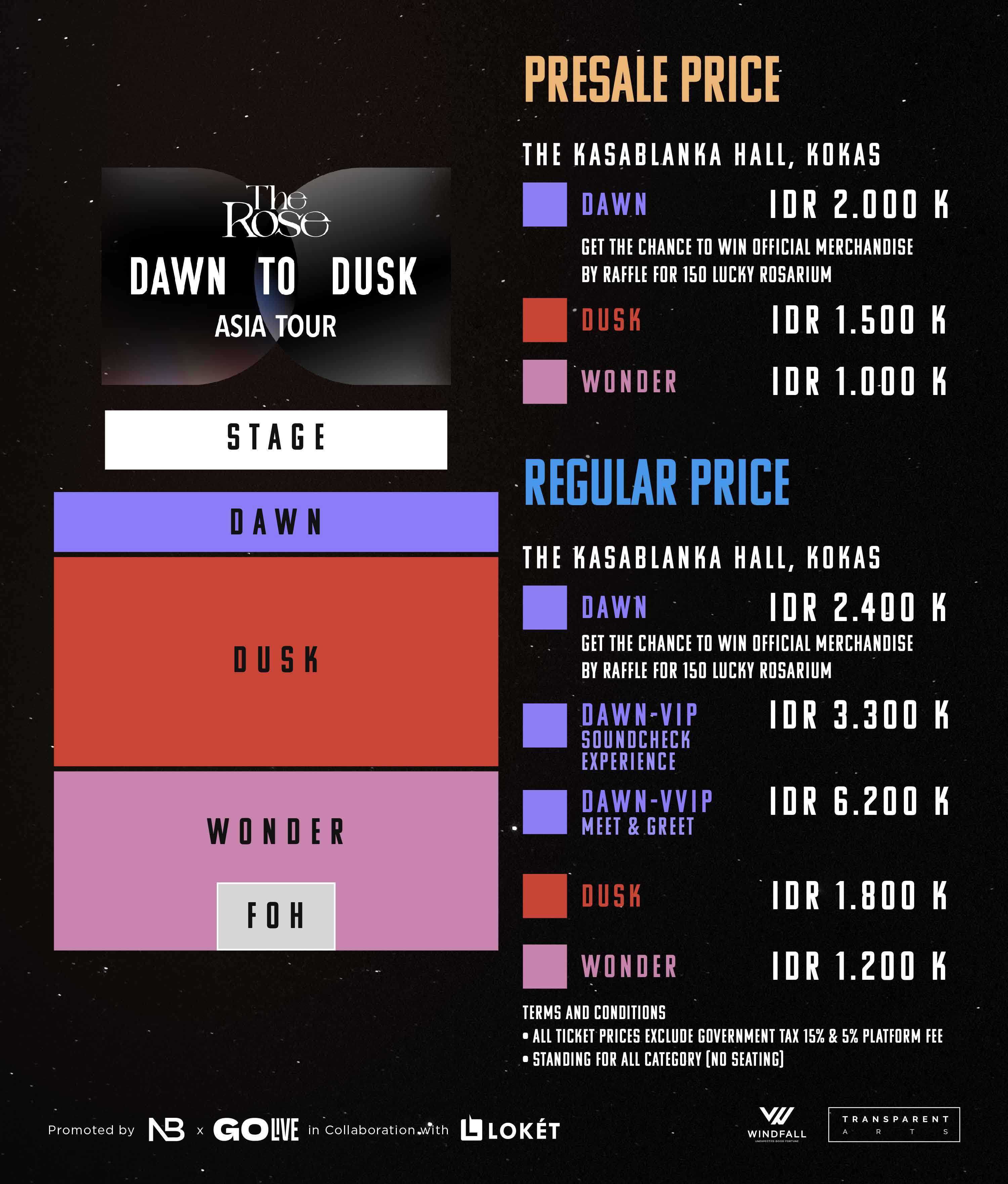Harga Tiket dan Seat Plan Konser The Rose di Jakarta, Indonesia 2024
