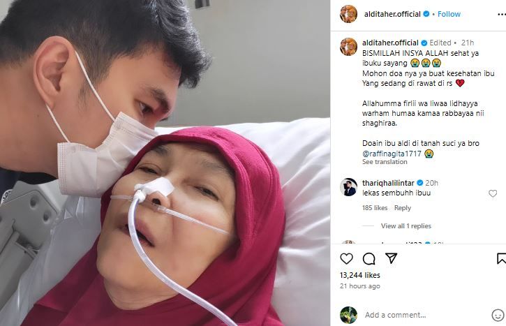 Ya Allah, Aldi Taher Nangis Usai Sang Ibunda Terbaring Lemah di Rumah Sakit,  Kini Minta Tolong Raffi Ahmad Lakukan ini
