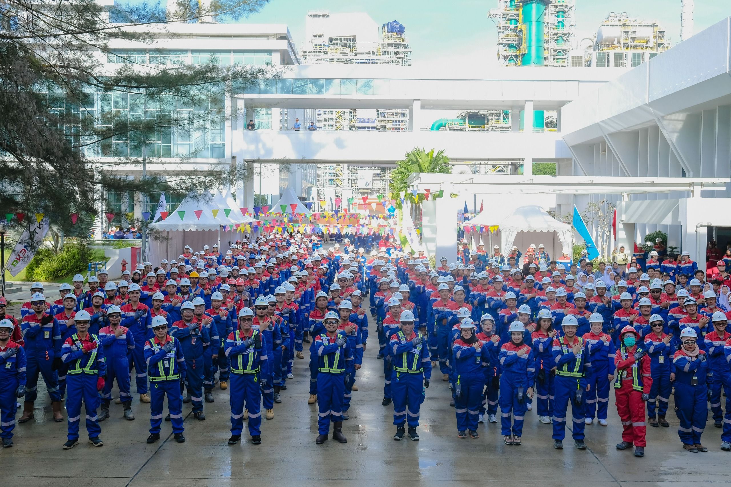 Upacara penutupan bulan K3 di lingkungan PT Kilang Pertamina Balikpapan, Jumat 7 Maret 2025