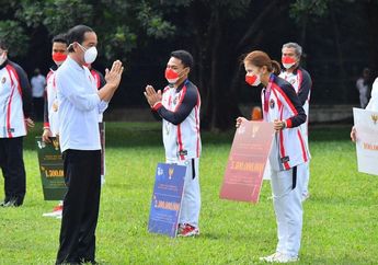 Jokowi Sambut Para Atlet Olimpiade Tokyo 2020 di Istana, Greysia Polii dan Apriyani Rahayu Dihujani Bonus Tak Terduga dari Orang Nomor 1 di Indonesia