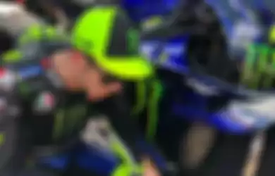 Valentino Rossi bersiap untuk menjalani start pada balapan MotoGP Italia 2019.