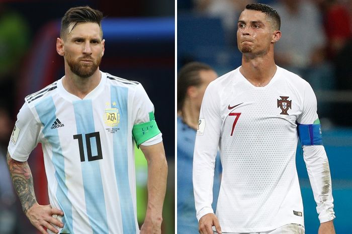 Cristiano Ronaldo (kanan) makin mantap sebagai top scorer laga internasional bersama timnas Portugal (122 gol), sedangkan Lionel Messi bisa segera nembus plafon 100 gol saat timnas Argentina jumpa Curacao (28/3/2023).