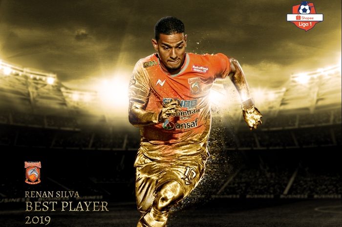 Legiun asing Borneo FC, Renan Silva, dinobatkan sebagai pemain terbaik Liga 1 2019.