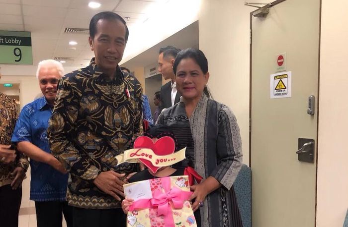 Jokowi dan Iriana sempatkan diri menemui Shakira Aurum di tengah kunjungannya di Singapura