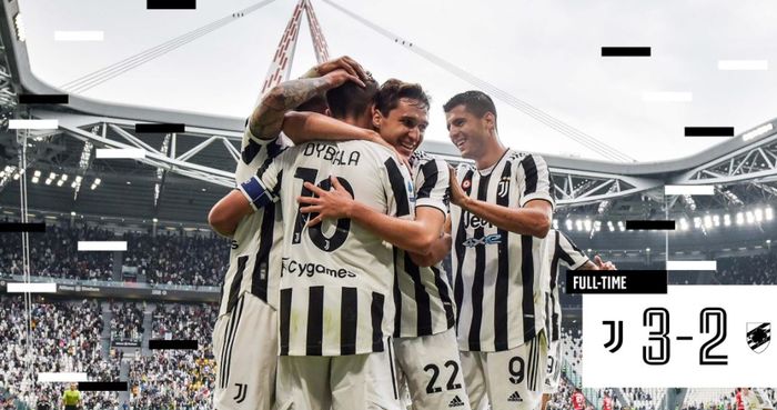 Juventus mengalahkan Sampdoria pada lanjutan Liga Italia di Allianz Stadium Turin, 26 September 2021.