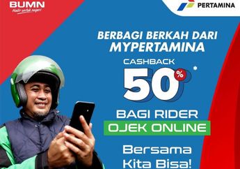 KABAR GEMBIRA! Pertamina Beri Cashback 50% untuk Pengemudi Ojol, Simak Cara Mendapatkannya