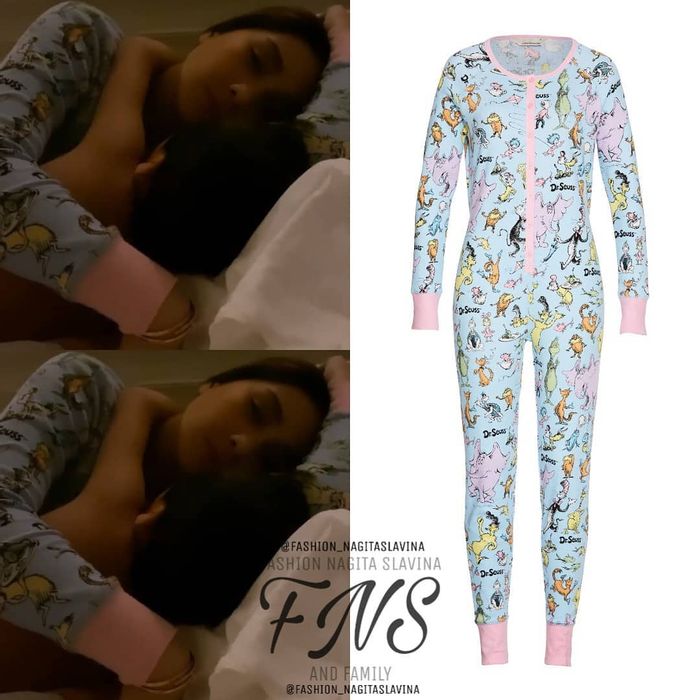 Baju tidur ala bayi milik Nagita Slavina dari Peter Alexander 'Dr.Seuss Characters Waffle Onesie', Rp.1.100.000.