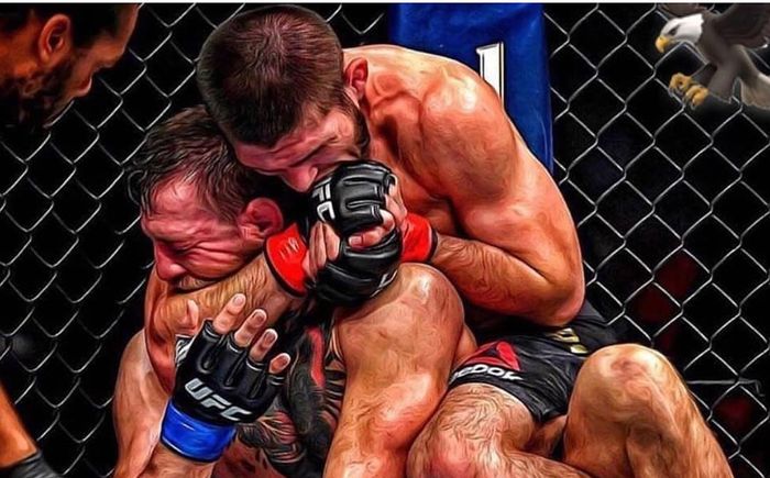 Khabib Nurmagomedov vs Conor McGregor dalam duel UFC 229.
