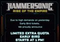 Tiket Early Bird Hammersonic 2020 Ditambah, Semenit Langsung Sold Out
