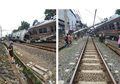 Foto-foto dan Video Detik-detik Anjloknya KRL di Bogor: Nunduk, Nunduk, Nunduk!
