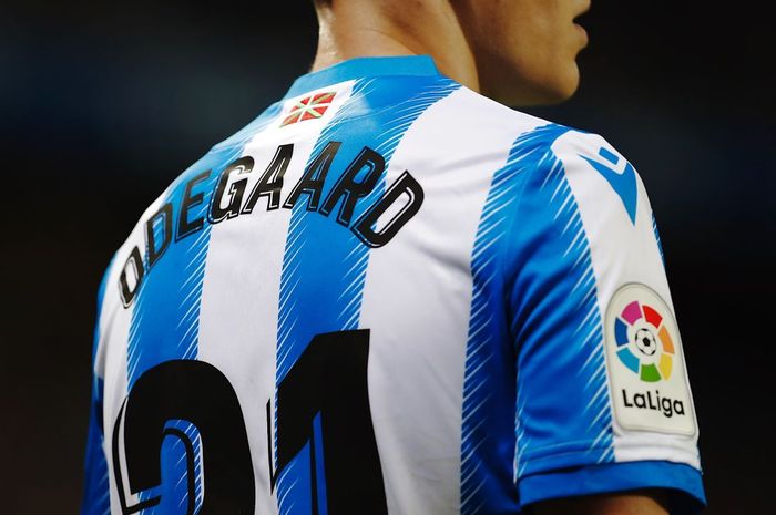 Pemain Real Sociedad yang tengah dipinjamkan dari Real Madrid, Martin Odegaard.
