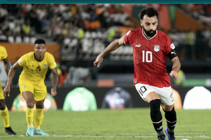 Mohamed Salah mengalami cedera hamstring saat memperkuat timnas Mesir di Pial Afrika 2023.