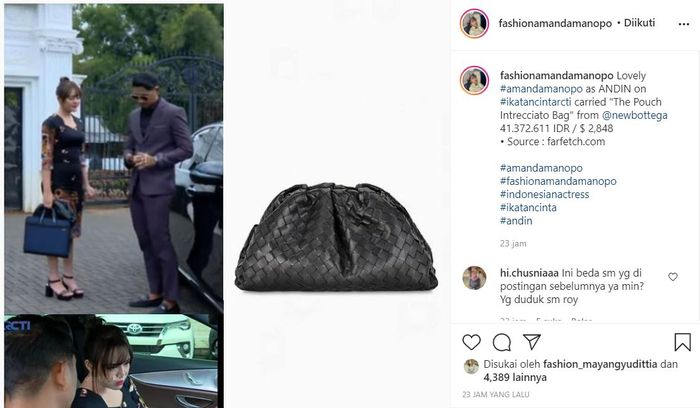 Tas Mirip Buntelan Amanda Manopo Ikatan Cinta Disebut Netizen Bisa Beli 3 Motor: Manda Gabut Buang-Buang Duit!
