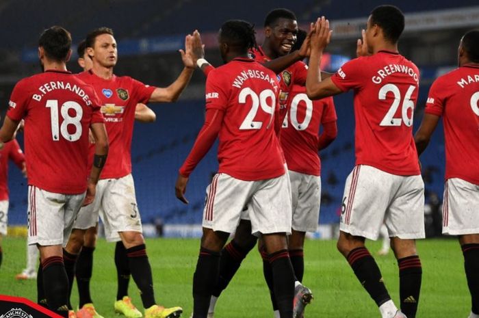 Manchester United meraih kemenangan 3-0 di kandang Brighton &amp; Hove Albion, AMEX Stadium, dalam lanjutan Liga Inggris, 30 Juni 2020.