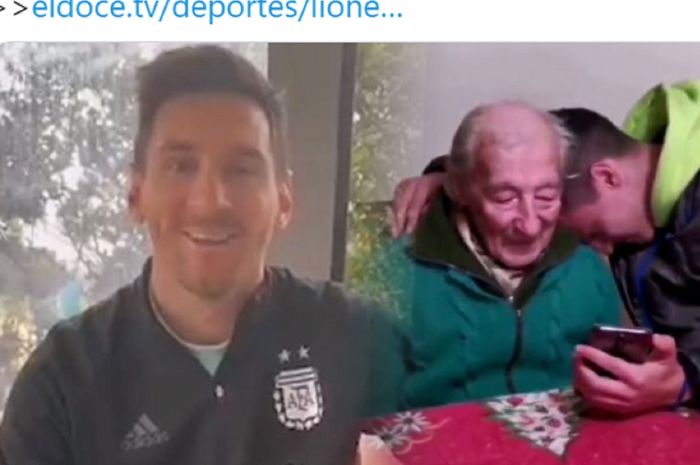 Megabintang Barcelona, Lionel Messi, membuat terharu kakek berusia 100 tahun yang telah mencatat semua golnya secara manual.