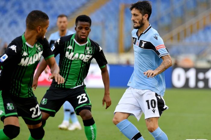 Laga Lazio kontra Sassuolo di Olimpico Roma pada pekan ke-32 Liga Italia, Sabtu (11/7/2020).