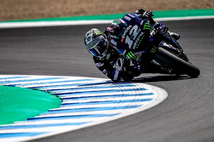 Maverick Vinales ketika menjalani seri MotoGP Spanyol 2019.