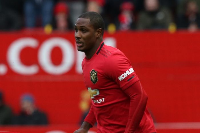 Striker Manchester United, Odion Ighalo, dalam laga kontra Watford pada Minggu (23/2/2020).