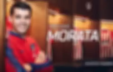 Alvaro Morata resmi menjadi penyerang Atletico Madrid, Senin (28/1/2019).