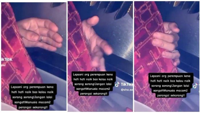 Detik-detik tangan pria coba raba-raba penumpang wanita yang duduk di depannya