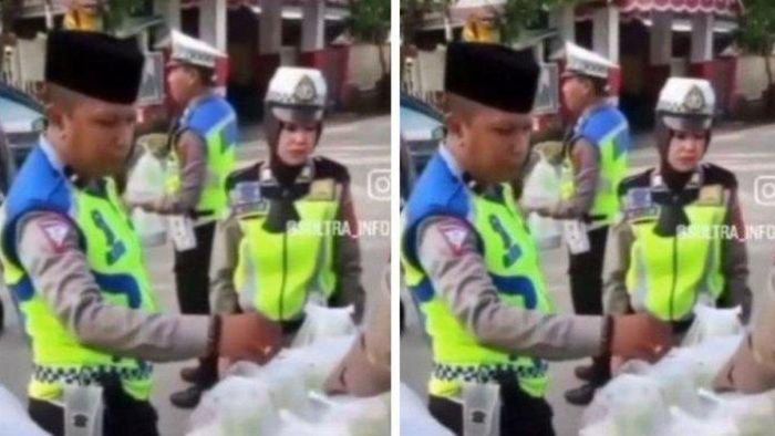 Polisi malah sepi pengunjung saat bagi-bagi takjil di Sulteng