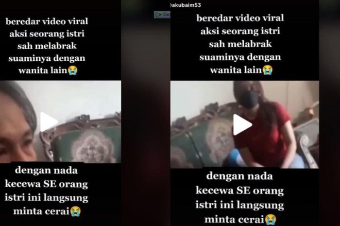 Isgtri gerebek suami selingkuh di hotel viral.