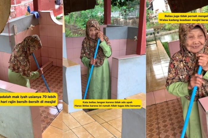 Mak Iyah yang jadi marbot tanpa mengharap upah