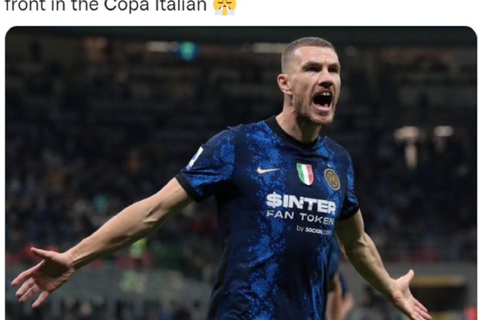 Penyerang Inter Milan, Edin Dzeko.