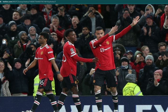 Mason Greenwood membawa Manchester United unggul 1-0 atas Young Boys berkat gol akrobatik pada menit ke-9.
